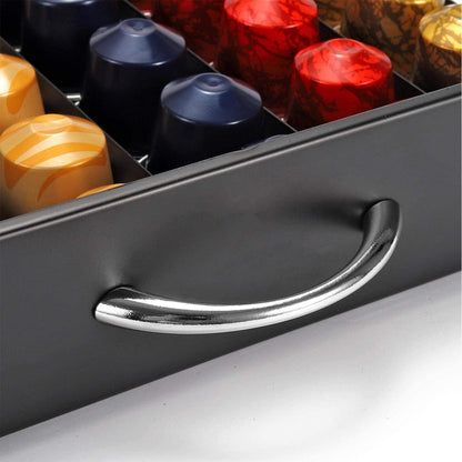 CARLA HOME Coffee Pods Holder Storage Drawer Compatible with 60 Nespresso Pods for Kitchen Storage & Organisation, Nespresso Pod Holder Coffee Machine for Home Storage (Black)-1978962244230320131