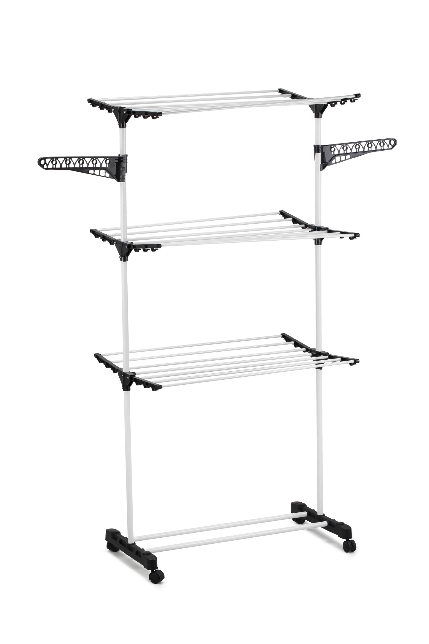 CARLA HOME Folding 3 Tier Clothes Laundry Drying Rack with Stainless Steel Tubes for Indoor & Outdoor Home-1978962245224370177