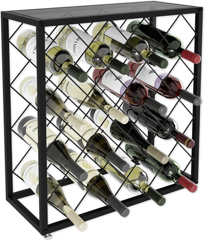 CARLA HOME Freestanding Metal Wine Rack for 25 Bottles-1978962247225053185