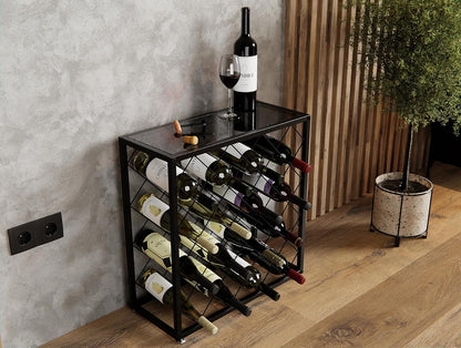 CARLA HOME Freestanding Metal Wine Rack for 25 Bottles-1978962247225053186