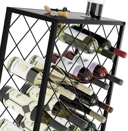 CARLA HOME Freestanding Metal Wine Rack for 25 Bottles-1978962247225053190