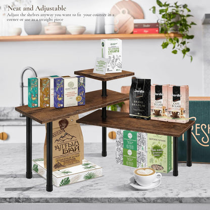 CARLA HOME 3-Tier Wooden Corner Shelf Kitchen Spice Rack Organiser Home Storage & Organisation-1978962249963933701