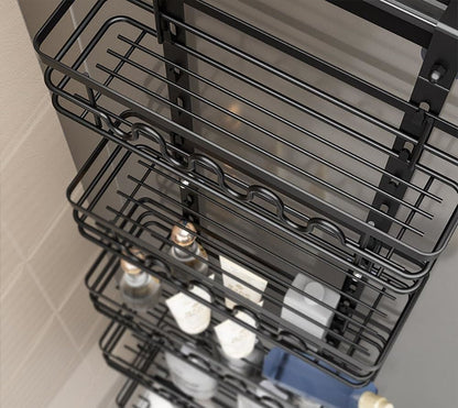 CARLA HOME 4 Tier Adjustable Baskets Over Door Pantry Organiser for Home Kitchen-1978962251012509702