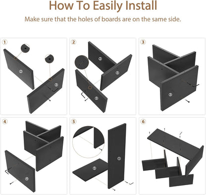 CARLA HOME 5-Tier Tree Bookshelf Storage Rack for Home Office or Bedroom (Black)-1978962255487832071