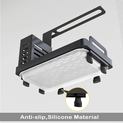 CARLA HOME Kitchen Sink Caddy Organizer with Sponge, Soap & Brush Storage and Rag Rack, Drain Tray & Utensil Holder-1978962257522069509