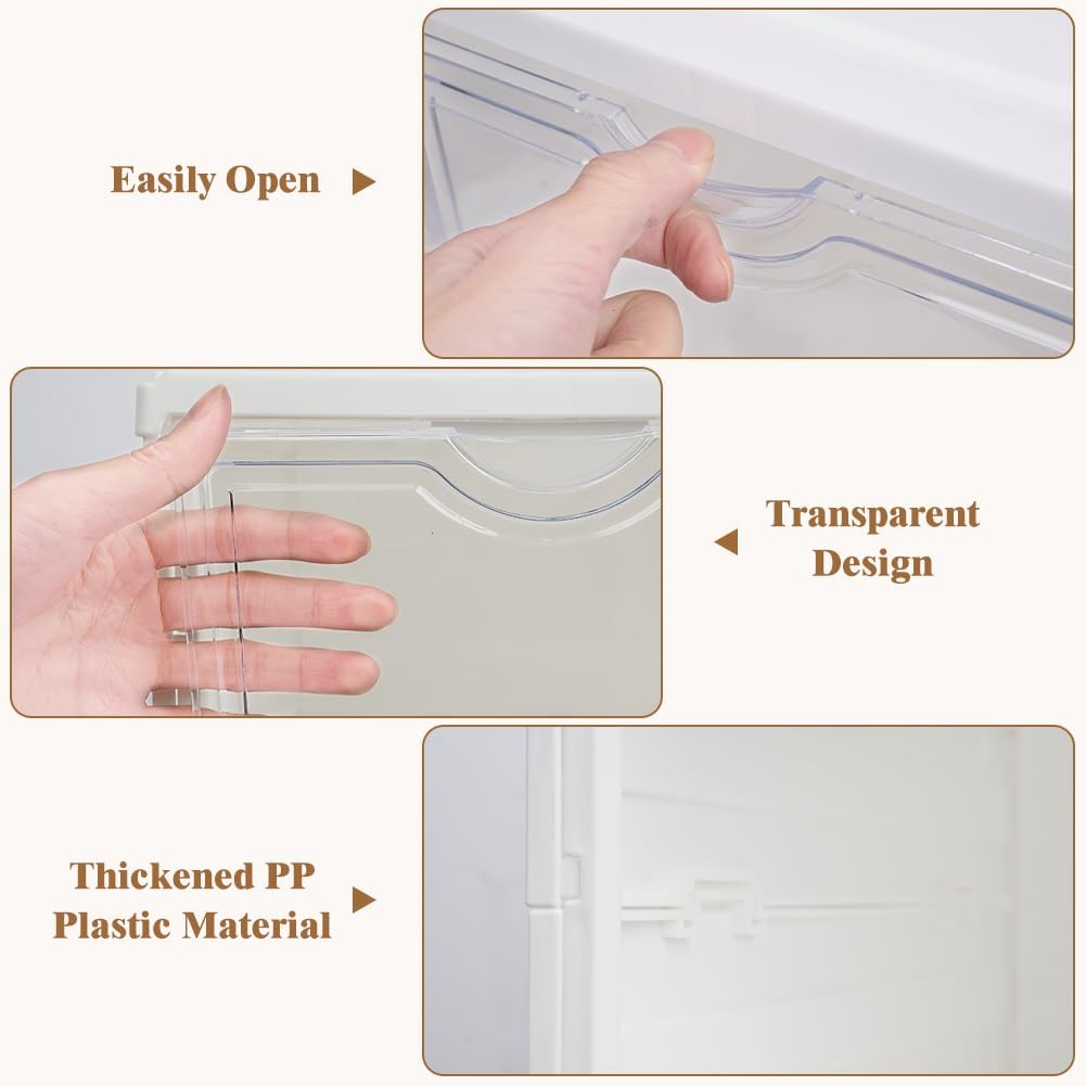 CARLA HOME 6-Tier Stackable Shoe Storage Box Organizer with Clear Door for Closet, Entryway or Cabinet-1978962258025385988