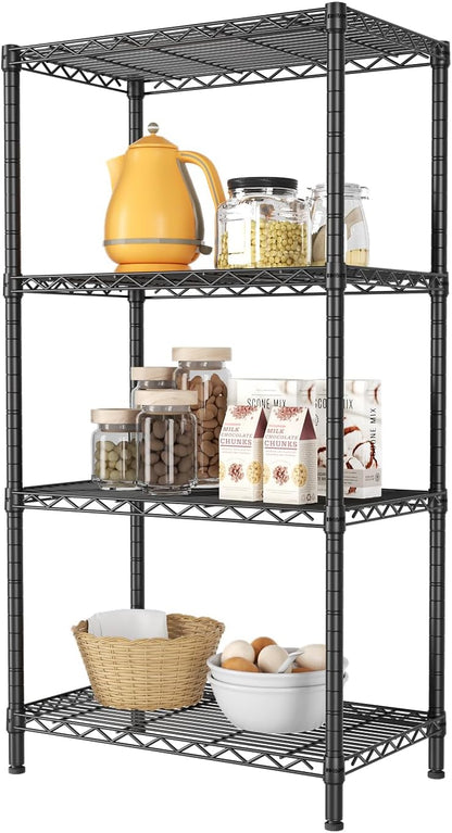 CARLA HOME 4-Tier Adjustable Metal Storage Shelves Wire Rack Organizer for Kitchen, Pantry, Bathroom or Laundry Room (60cm W x 40cm D x 140 cm H)-1978962259929600000