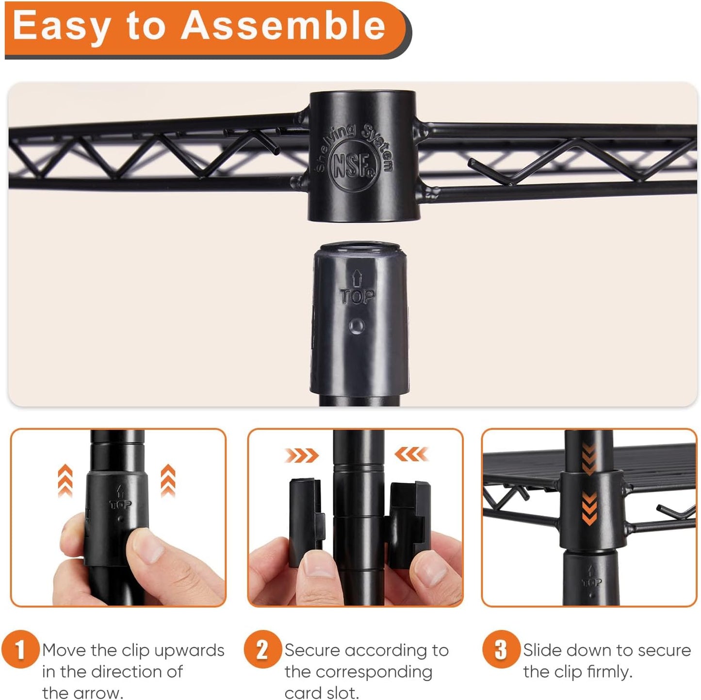 CARLA HOME 5-Tier Adjustable Metal Storage Shelves Wire Rack Organizer for Kitchen, Pantry, Bathroom or Laundry Room (60cm W x 40cm D x 145cm H)-1978962260097372166