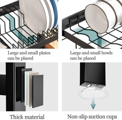 CARLA HOME Adjustable Over the Sink Dish Drying Rack with Utensil Holder, Hooks & Cutting Board Rack for Kitchen Counter Storage-1978962260260950019