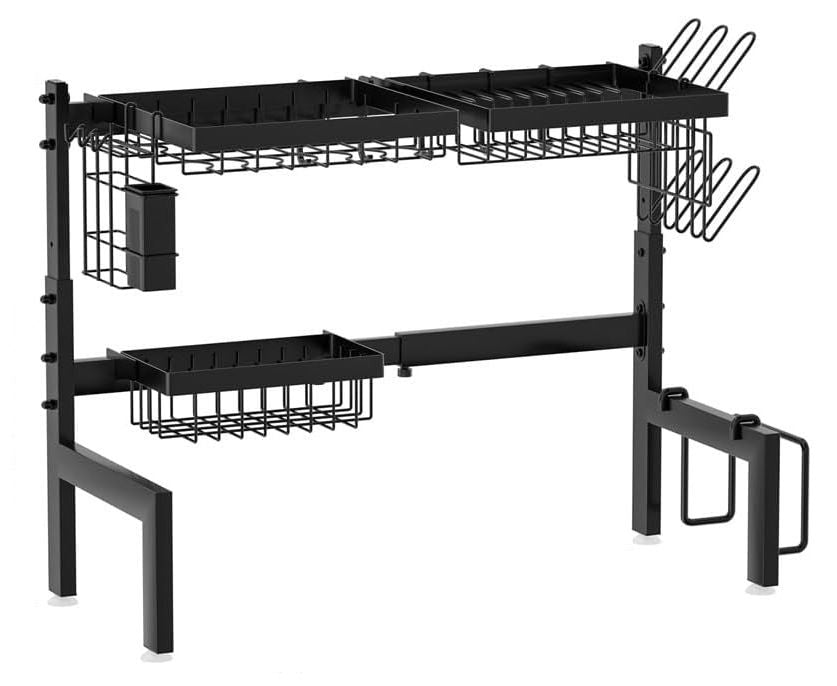 CARLA HOME Adjustable Over the Sink Dish Drying Rack with Utensil Holder, Hooks & Cutting Board Rack for Kitchen Counter Storage-1978962260260950024