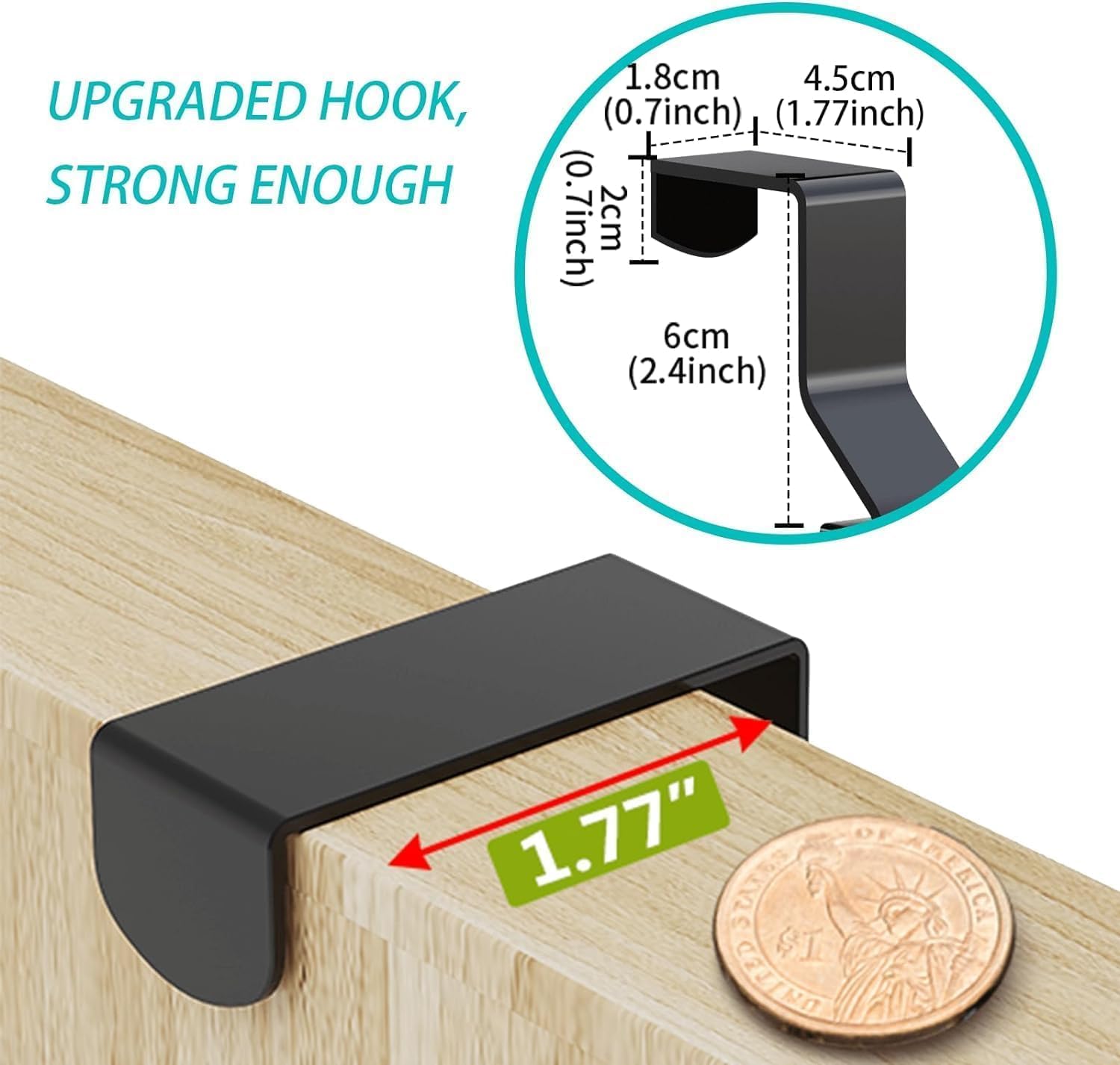 CARLA HOME 6 Tier Over the Door Organizer with Adjustable Metal Pantry Storage Rack and Hanging Baskets for Kitchen and Bathroom-1978962265008902149