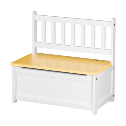 Levede 2-In-1 Kids Toys Storage Bench Box Wooden Chair-1973193545166753800