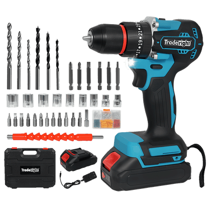 Traderight 21V Cordless Impact Drill with LED Light-1973194184991051784