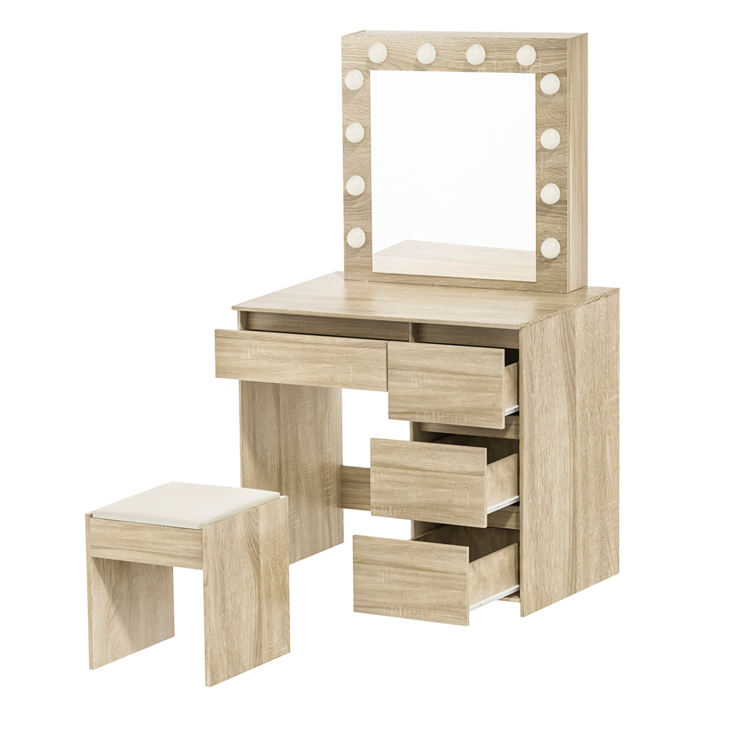 Levede Dressing Table Stool Set Makeup Mirror Led-1975420368009170953