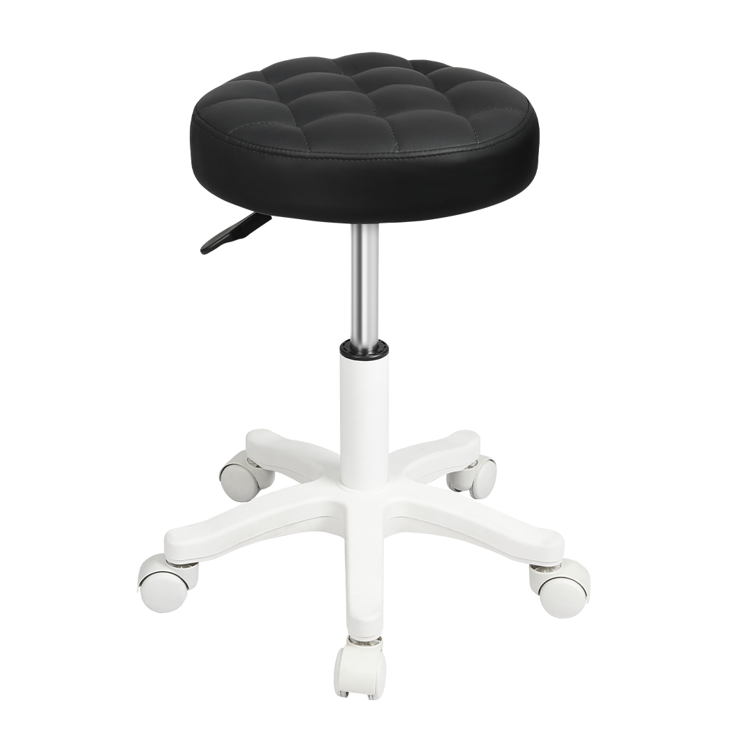 Levede 4x Rolling Bar Stool Swivel Salon SPA Chair Black - Bens Market Place