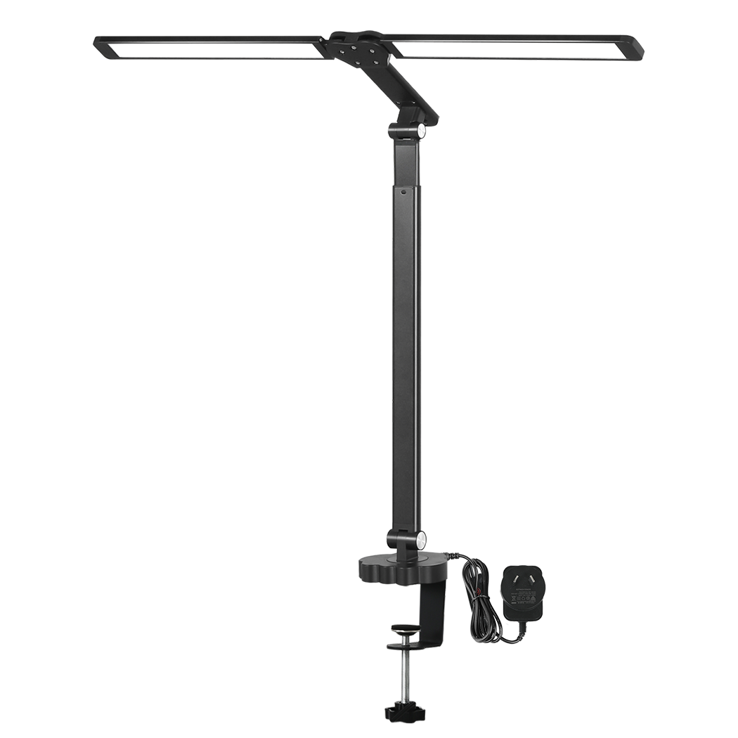 Emitto Double Head LED Desk Lamp Dimmable With Clamp-1973193534492250120