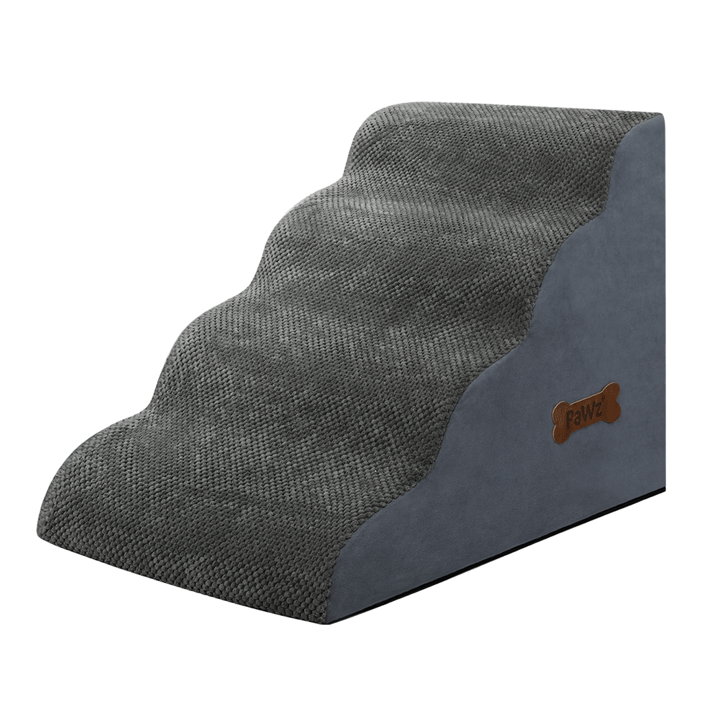 Pawz 4 Steps Pet Stairs Dog Ramp High Density Foam Grey-1973193539760295944