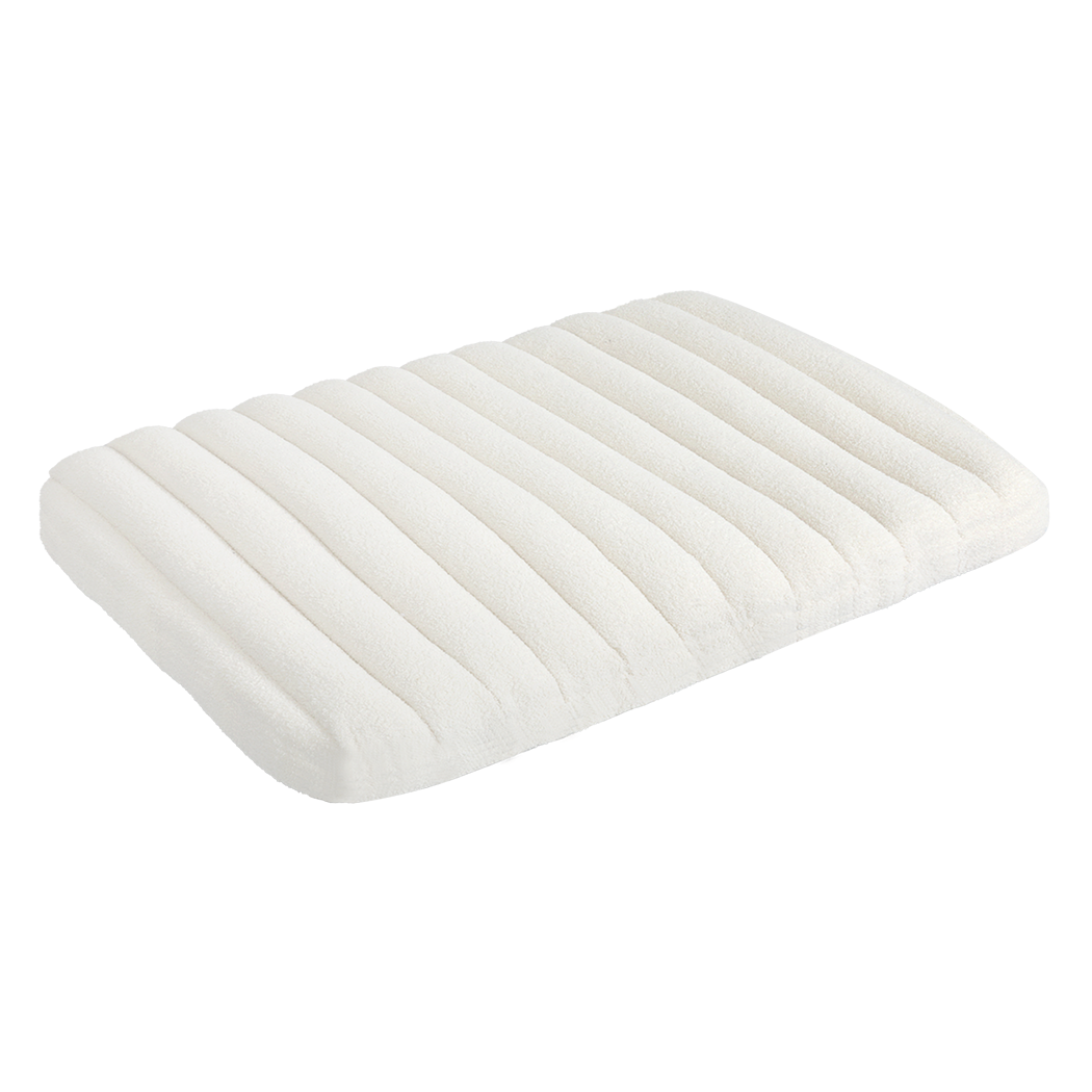 Pawz XL Size Orthopedic Dog Bed with Sherpa Plush Removable Cover in White-1975420345791942664