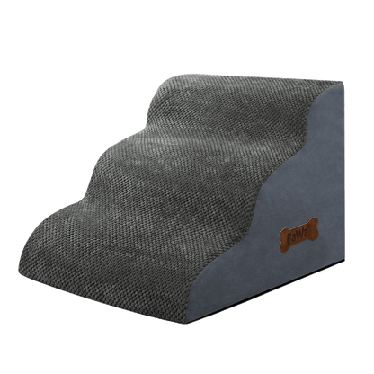 Pawz 3 Steps Pet Stairs Dog Ramp High Density Foam Grey-1973193539579940872