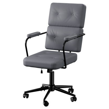 LEVEDE Ergonomic Office Chair Computer PU Grey-1975420344000974856