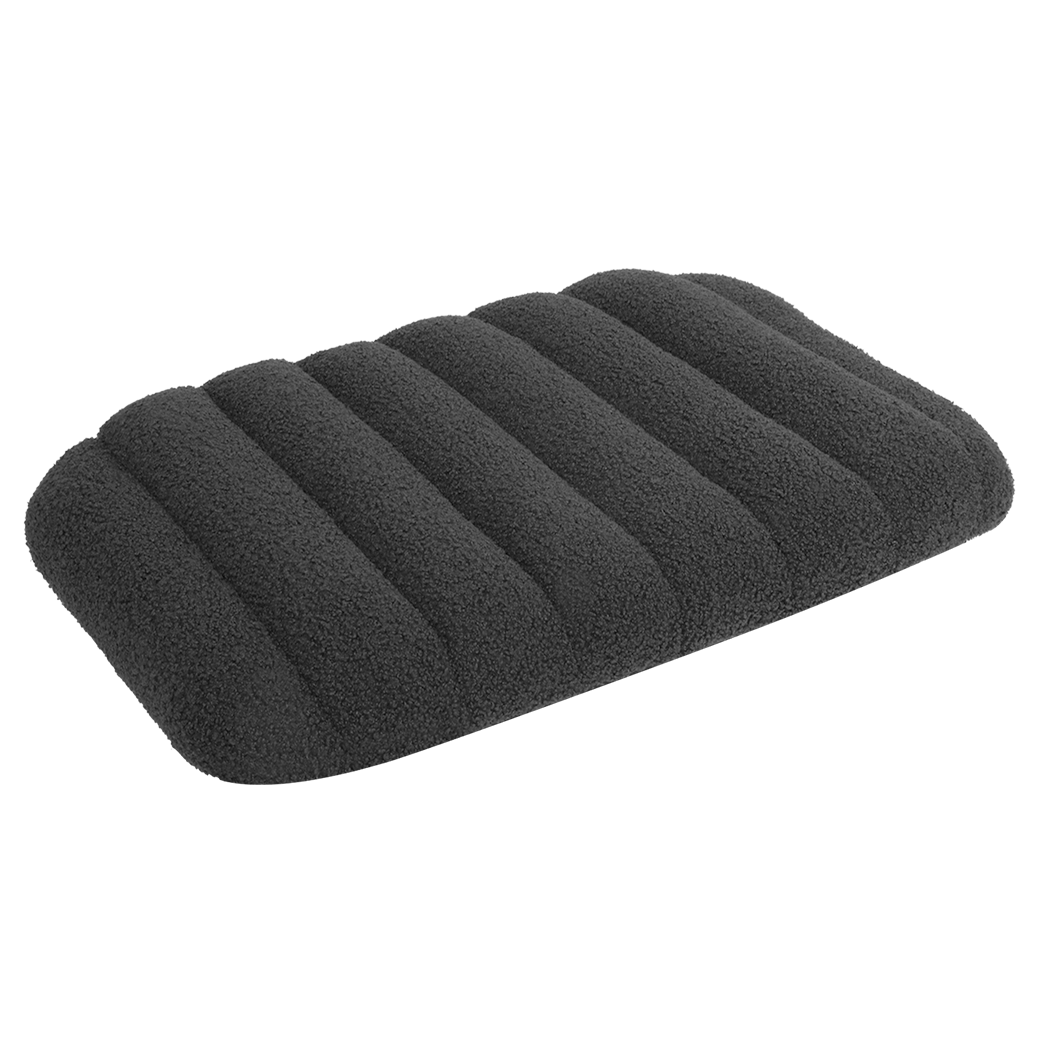 Pawz M Size Orthopedic Dog Bed with Sherpa Plush Removable Cover in Grey-1975420345087299592