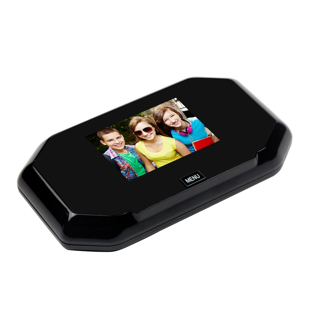 3 Screen 1.0Mp Security Camera With Door Peephole & Tf Card Support - Black-1915197553742319622