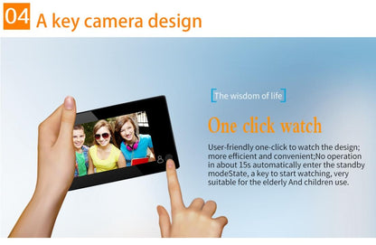 4.3 Security Camera Door Peephole With One-Key Watch - Black-1915196779251503107