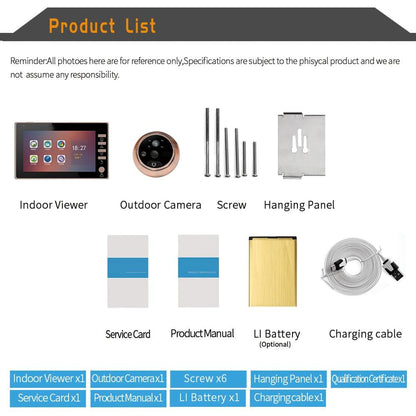 4.5 Screen Security Camera With Night Vision & Motion Detection - Tf Card Support-1915197779823693829