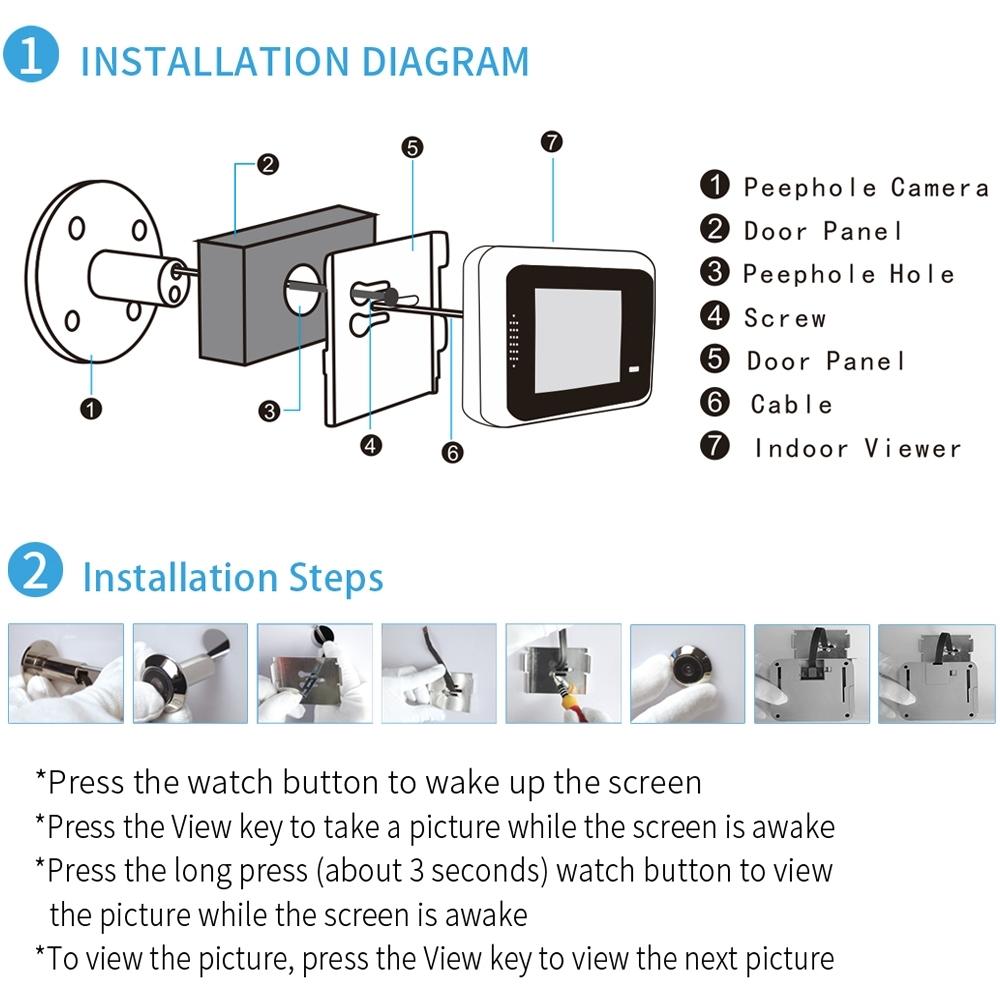2.4 Screen 2.0Mp Security Camera With Tf Card Support - No Disturb Peephole Viewer-1915196598938374150