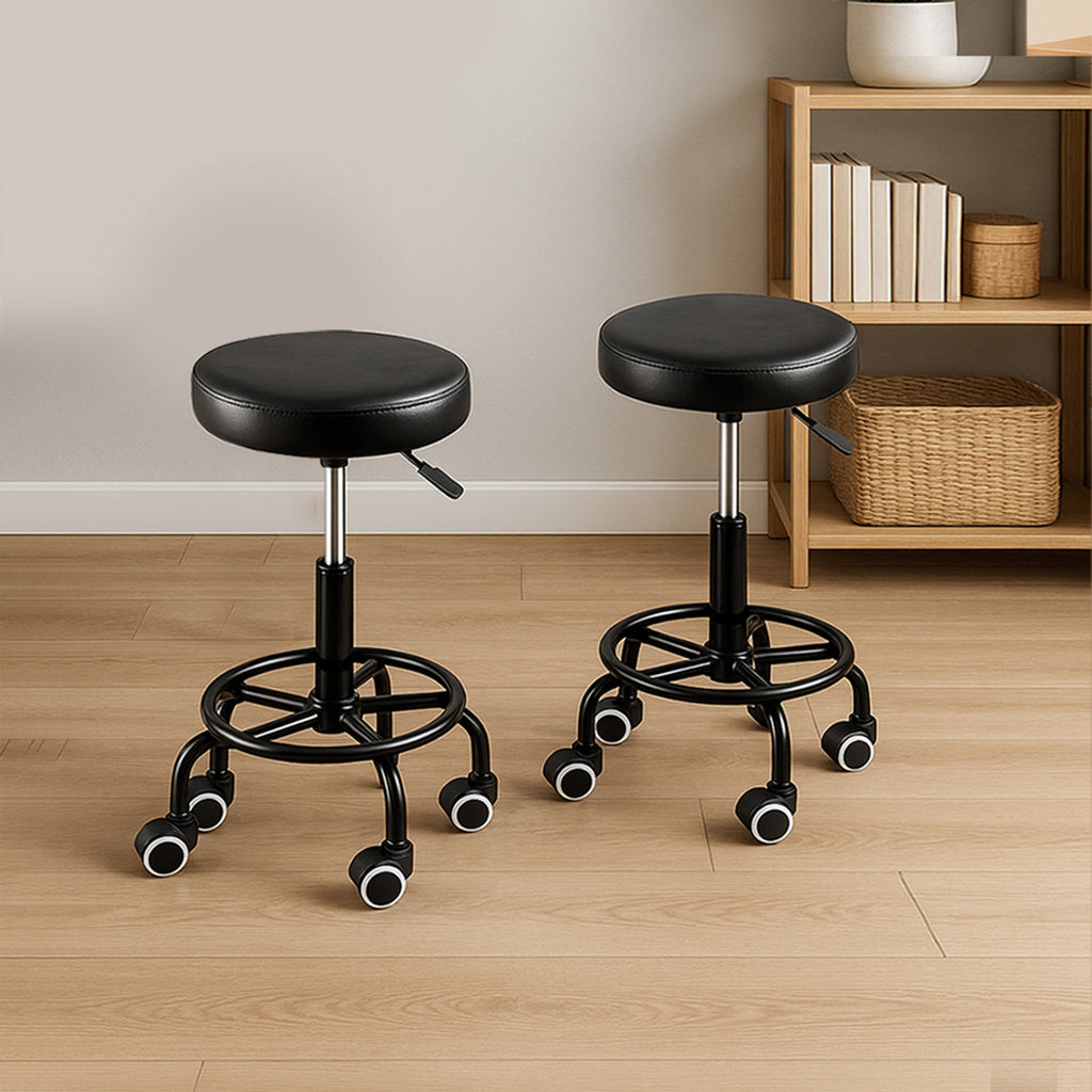 Levede 2x Salon Stool Swivel Bar Stools - Bens Market Place