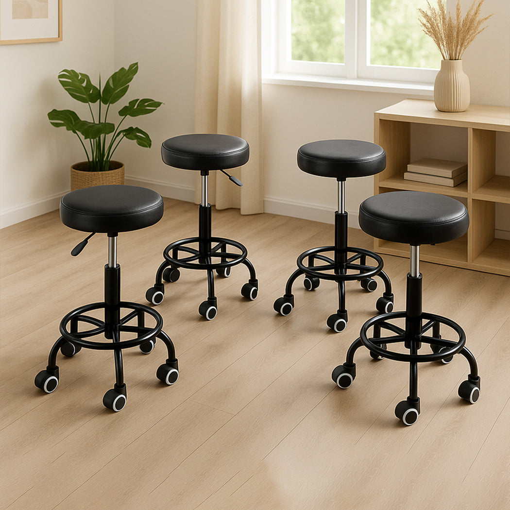 Levede 4x Salon Stool Swivel Bar Stools - Bens Market Place