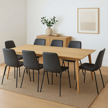 Levede Stackable Dining Chairs Kitchen Grey Set of 8-1975420357670211591