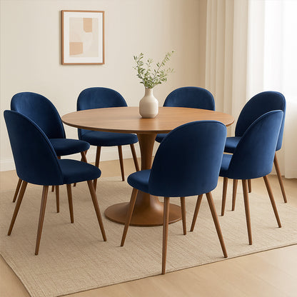 Levede 6x Dining Chairs Seat French Navy-1975420352863539207