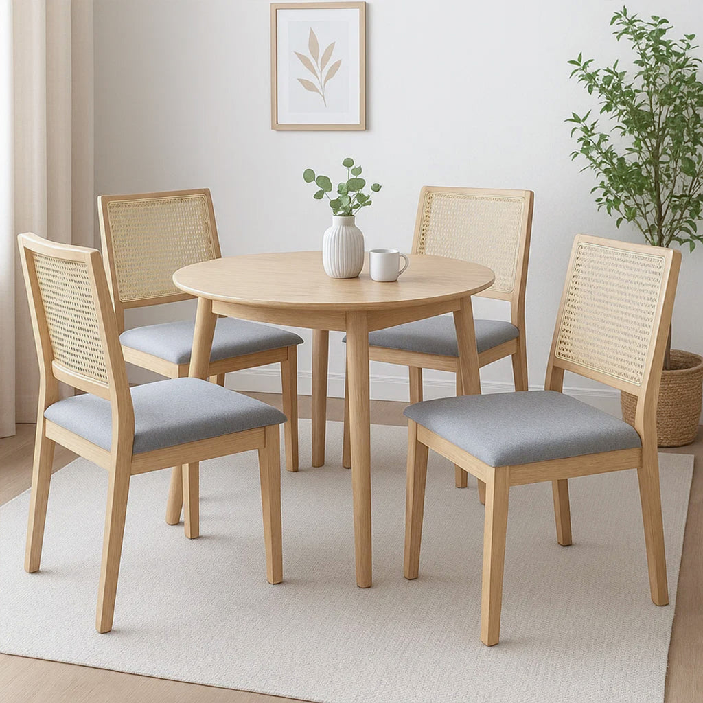 Levede 4X Cane Dining Chair Rattan Armless Seat - Bens Market Place