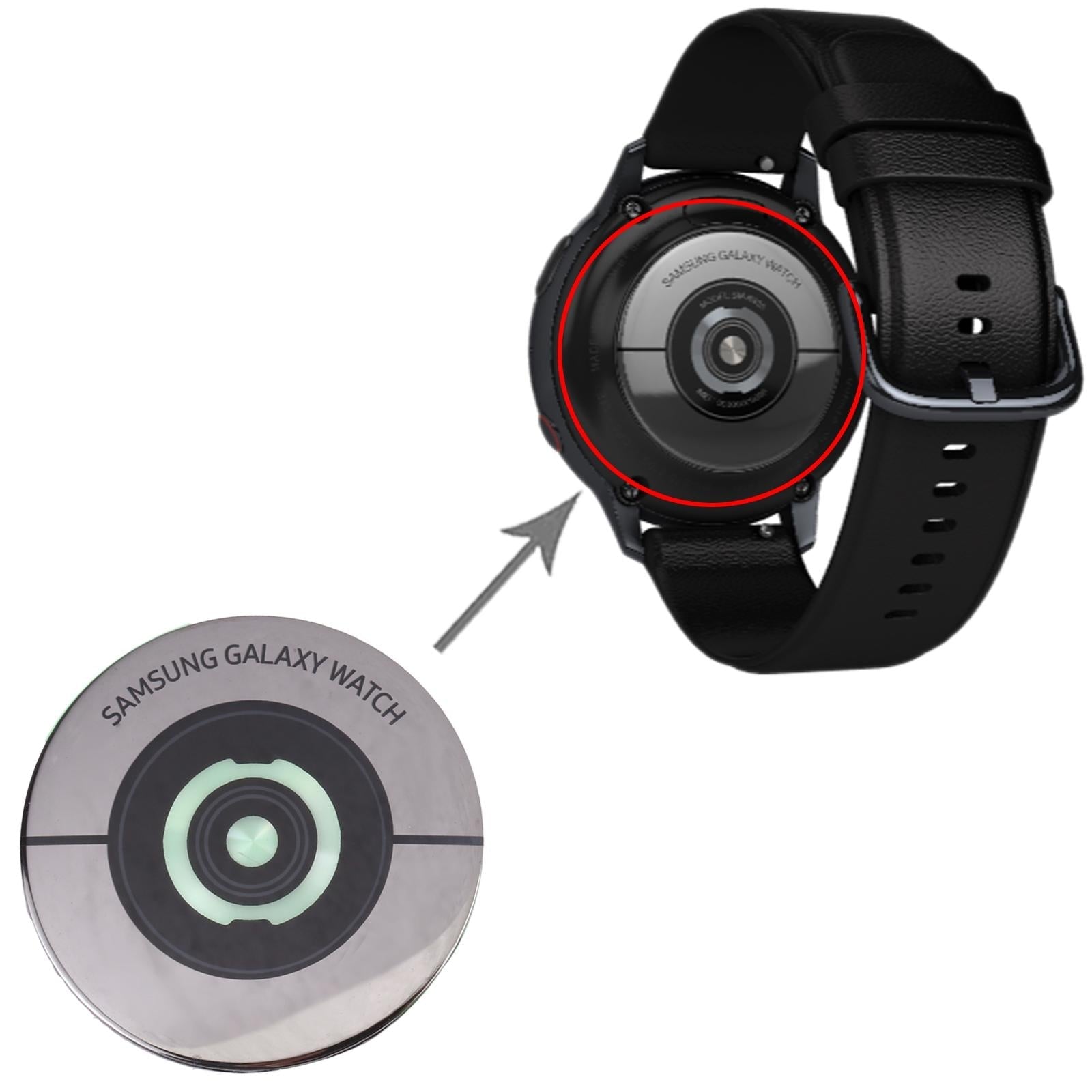 Galaxy Watch Active 2 Rear Glass Lens Cover - Black-1969996411160367107