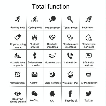 Smart Bracelet With Call / Heart / Sleep / Bp Monitoring - Ip67 Waterproof-1915196569796349958