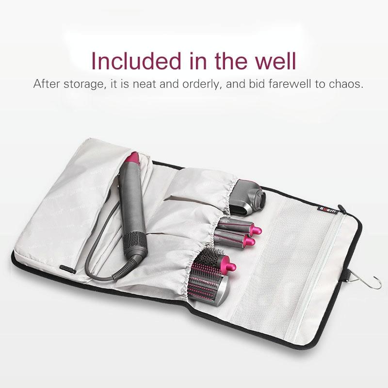 Black Nylon Hanging Storage Bag For Portable Dyson Hair Curler-1915196718463455237