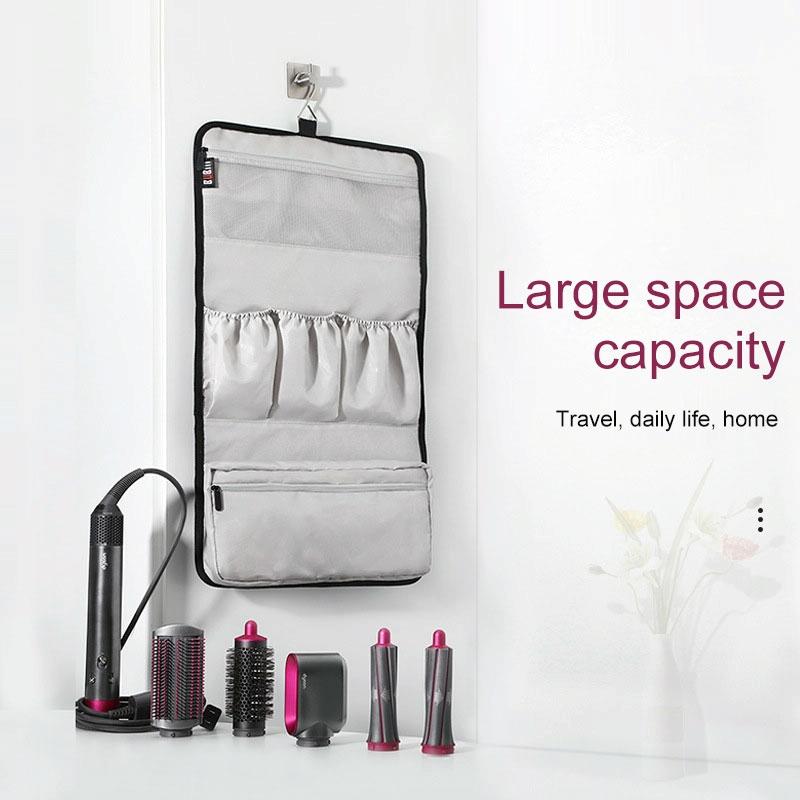Black Nylon Hanging Storage Bag For Portable Dyson Hair Curler-1915196718463455239