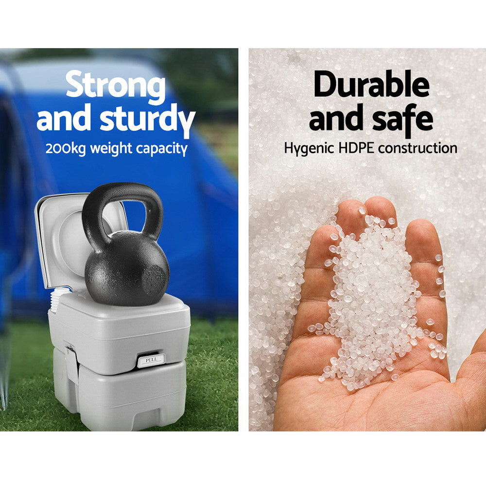 20L Portable Camping Toilet – Aussie Outdoor Flush Freedom