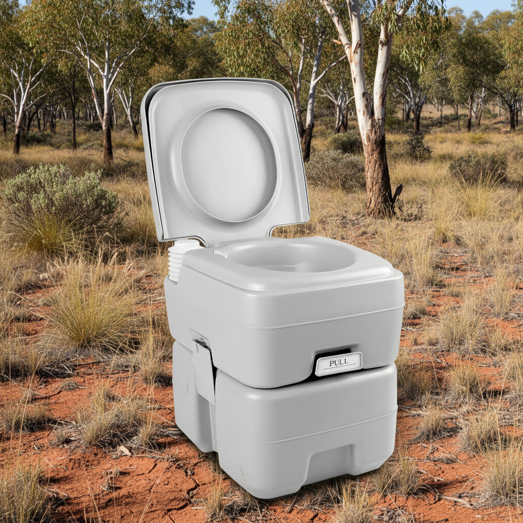 20L Portable Camping Toilet – Aussie Outdoor Flush Freedom