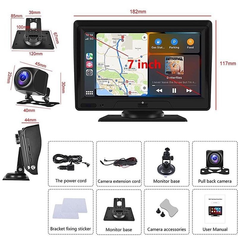 7 Touch Display Car Navigator With Dual-Lens Smart Driving Recorder - Portable And Wireless-1915197473782108161