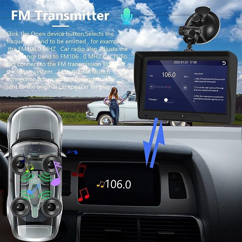 7 Touch Display Car Navigator With Dual-Lens Smart Driving Recorder - Portable And Wireless-1915197473782108165