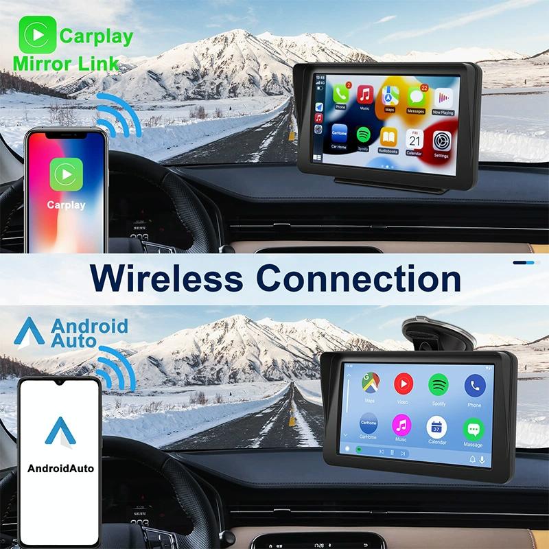 7 Touch Display Car Navigator With Wireless Carplay Bluetooth And Reversing Image - Portable And Smart-1915197201848602625
