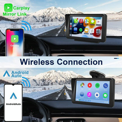 7 Touch Display Car Navigator With Wireless Carplay Bluetooth And Reversing Image - Portable And Smart-1915197201848602625
