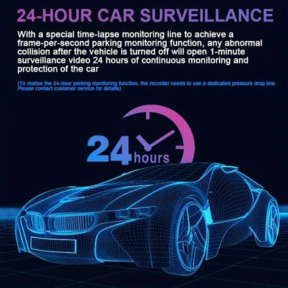 1080P Hd Dual Lens Night Vision Driving Recorder - 3.16 Inch-1915198023563087879