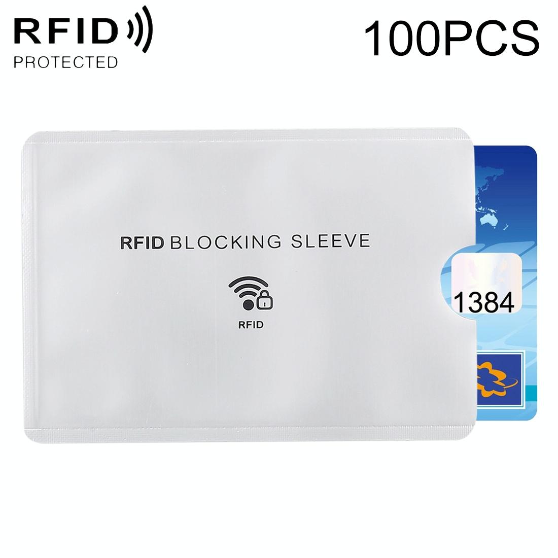 100 Rfid Blocking Aluminum Foil Card Sleeves - 9.1 X 6.3Cm-1915197399840722945