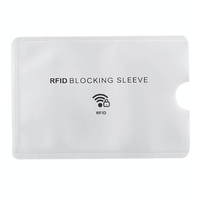 100 Rfid Blocking Aluminum Foil Card Sleeves - 9.1 X 6.3Cm-1915197399840722944