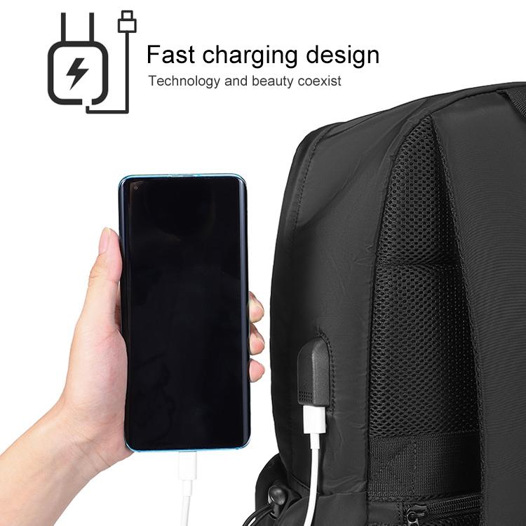 Black Oxford Laptop Backpack - Multifunctional-1915196717096112132