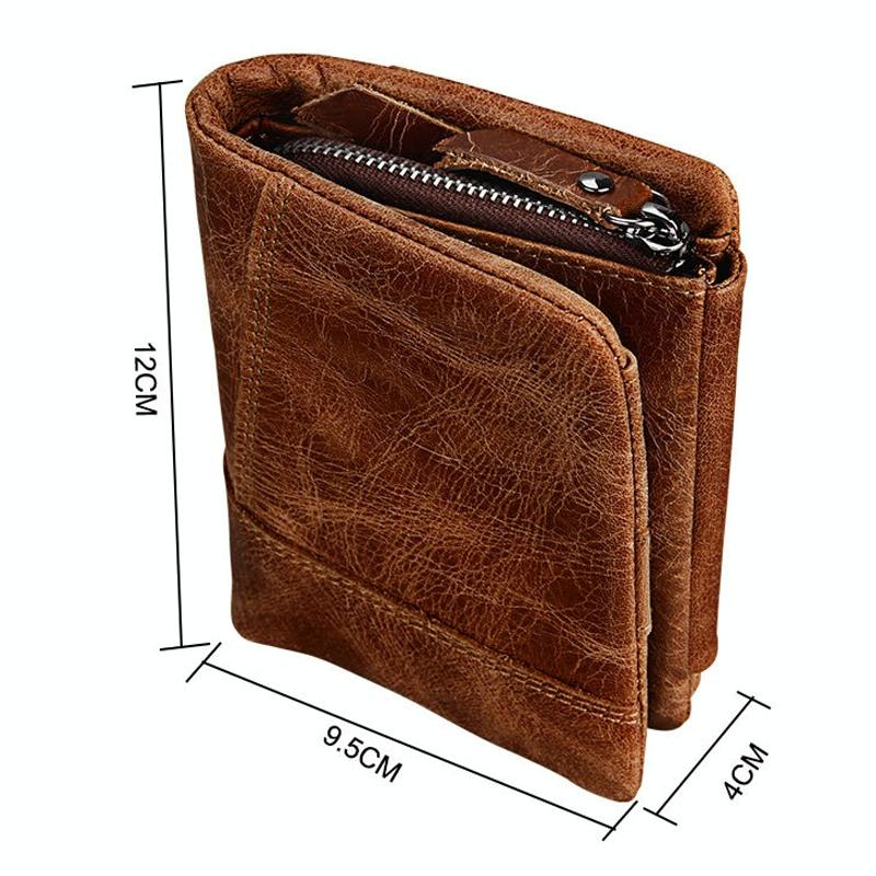 Men Taupe Leather Rfid Card Holder Wallet-1915198238181429249