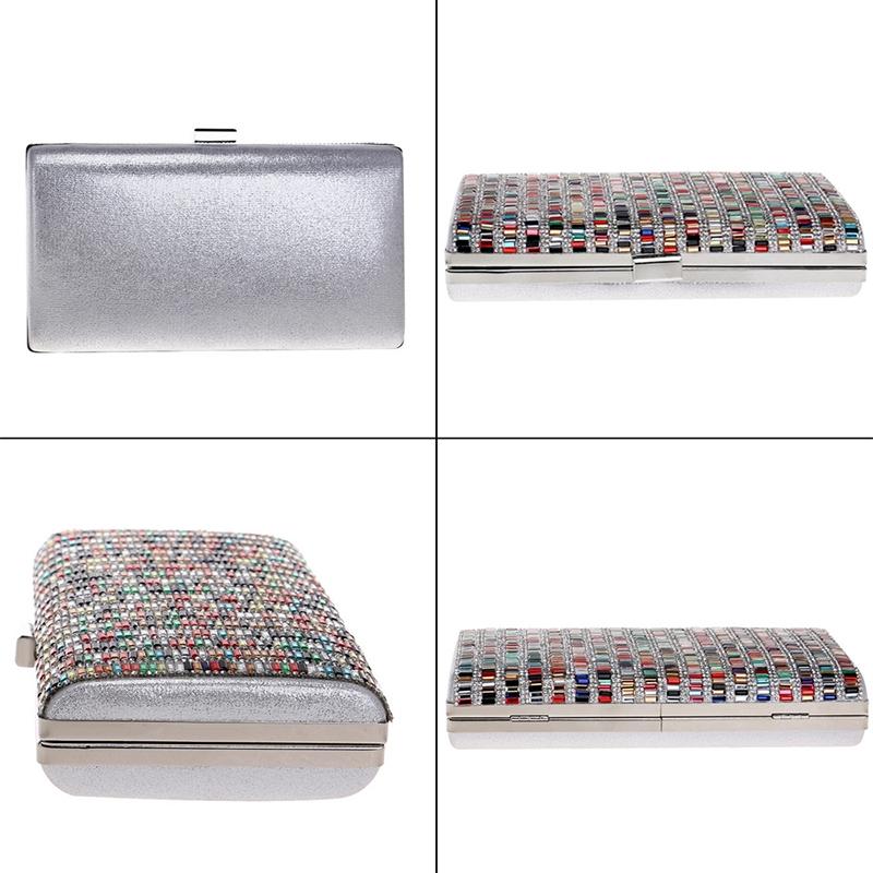 Gold Diamond Square Handbag For Fashion Banquets And Parties-1915196564377309188